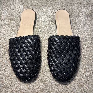 Papanatas Black Weave Mule Made in Spain Size 40
